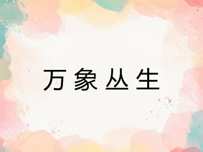 万象丛生 万象丛生