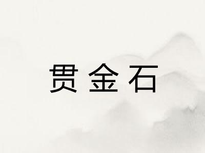 贯金石