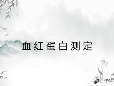 血红蛋白测定 血红蛋白测定