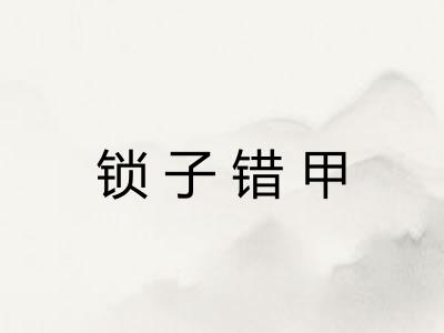 锁子错甲 锁子错甲