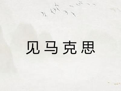 见马克思 见马克思