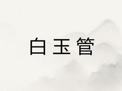 白玉管 白玉管