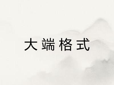 大端格式 大端格式