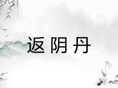 返阴丹