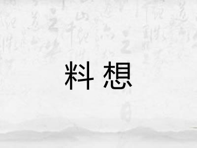 料想 料想