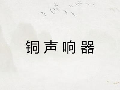 铜声响器 铜声响器