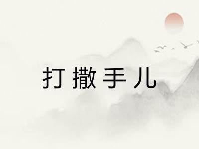 打撒手儿 打撒手儿