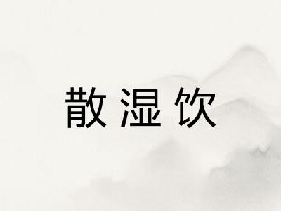 散湿饮 散湿饮