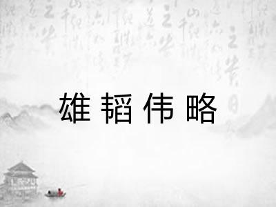 雄韬伟略 雄韬伟略