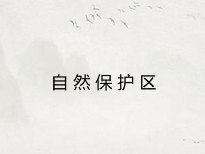 自然保护区 自然保护区