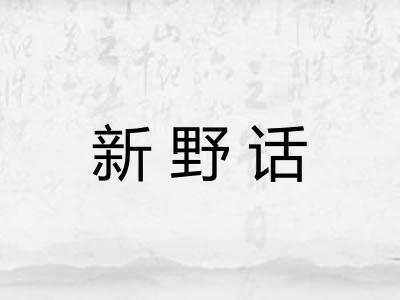 新野话