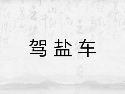 驾盐车