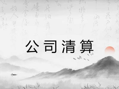 公司清算 公司清算