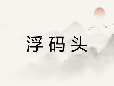 浮码头 浮码头