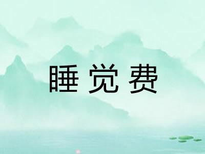 睡觉费 睡觉费