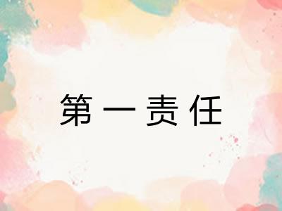 第一责任 第一责任