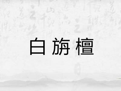 白旃檀 白旃檀