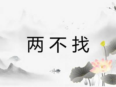 两不找 两不找