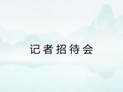 记者招待会 记者招待会