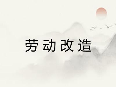 劳动改造 劳动改造