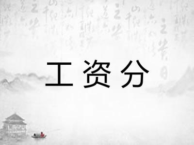 工资分 工资分