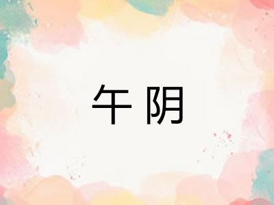 午阴 午阴