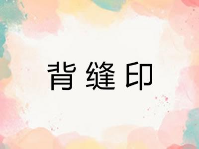 背缝印 背缝印