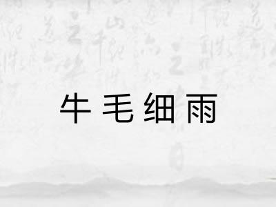 牛毛细雨