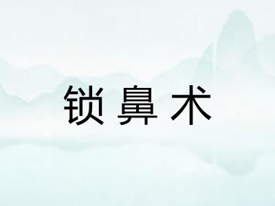 锁鼻术 锁鼻术