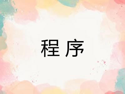 程序 程序