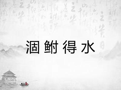 涸鲋得水 涸鲋得水