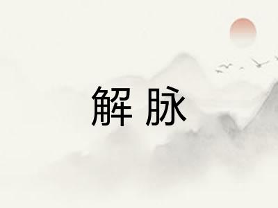 解脉 解脉