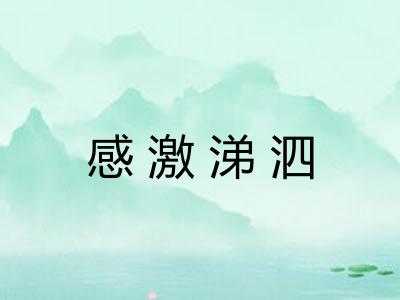 感激涕泗 感激涕泗