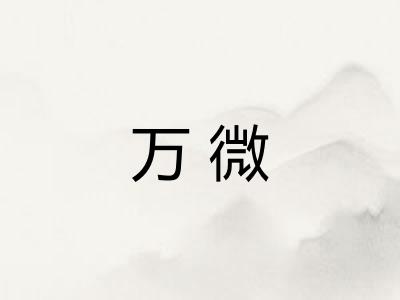 万微 万微