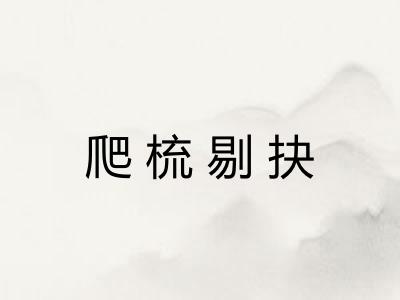 爬梳剔抉 爬梳剔抉