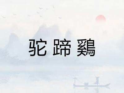 驼蹄鷄 驼蹄鷄