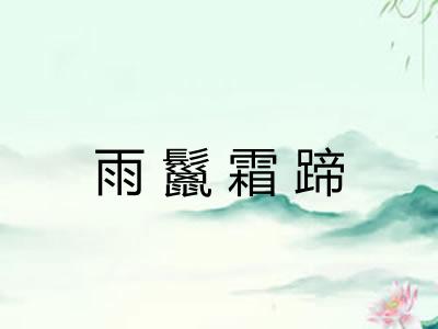 雨鬣霜蹄 雨鬣霜蹄