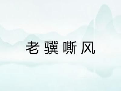 老骥嘶风 老骥嘶风