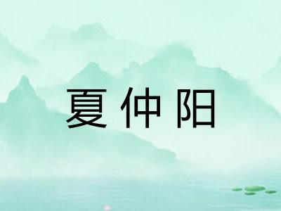 夏仲阳 夏仲阳
