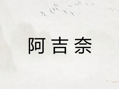 阿吉奈 阿吉奈
