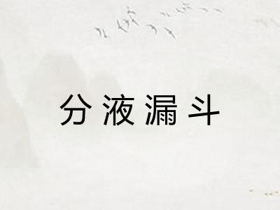 分液漏斗 分液漏斗