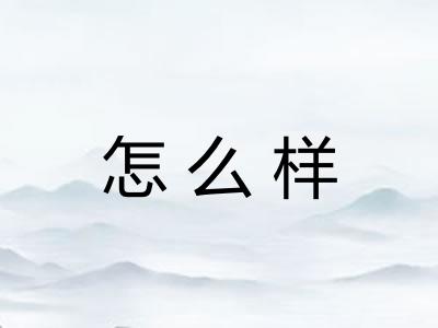 怎么样