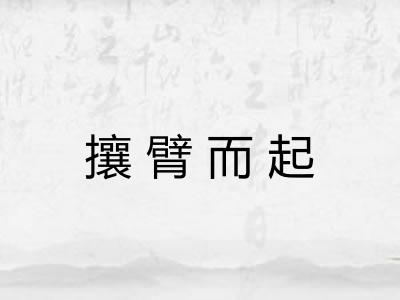 攘臂而起 攘臂而起