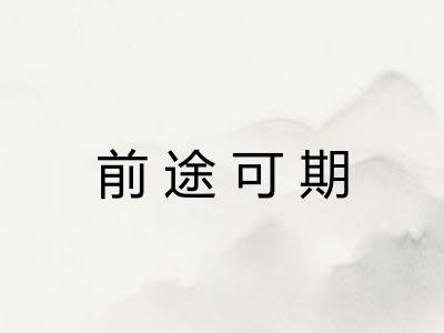 前途可期 前途可期