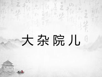 大杂院儿 大杂院儿