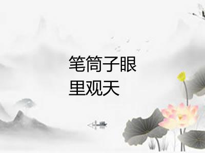 笔筒子眼里观天 笔筒子眼里观天