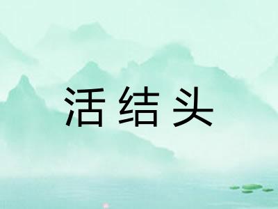 活结头 活结头