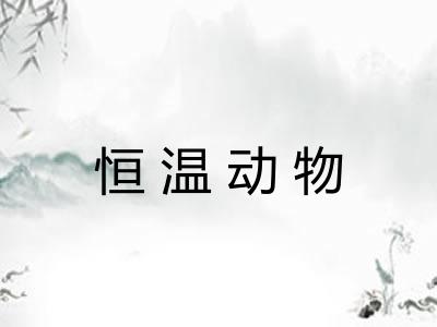 恒温动物 恒温动物