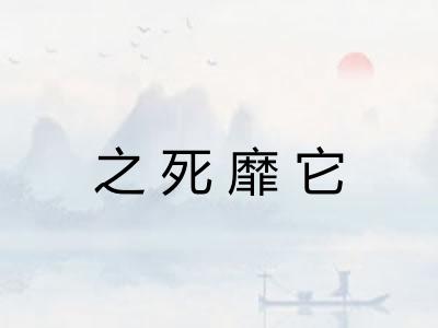 之死靡它 之死靡它