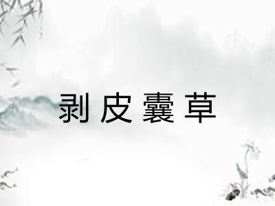 剥皮囊草 剥皮囊草